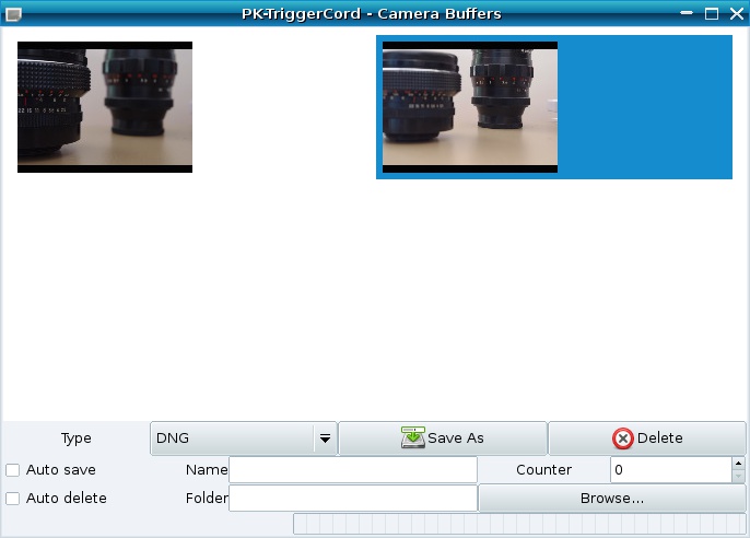 pktriggercord camera buffers
